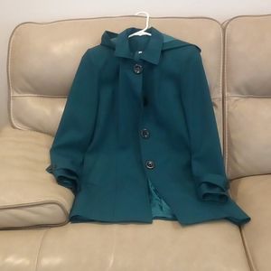 Green blue Blazer size 10